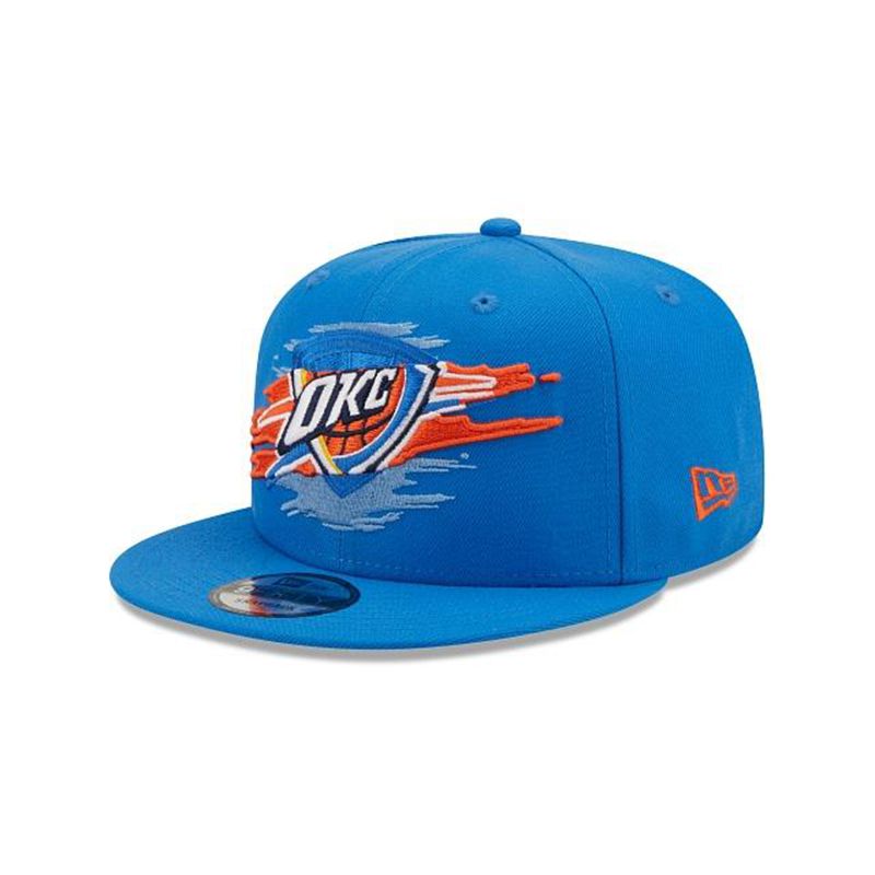 NBA Oklahoma City Thunder Logo Tear 9Fifty Snapback (PZE8351) - Blue New Era Caps